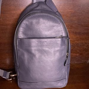 Coach Sling Bag - Black Leather